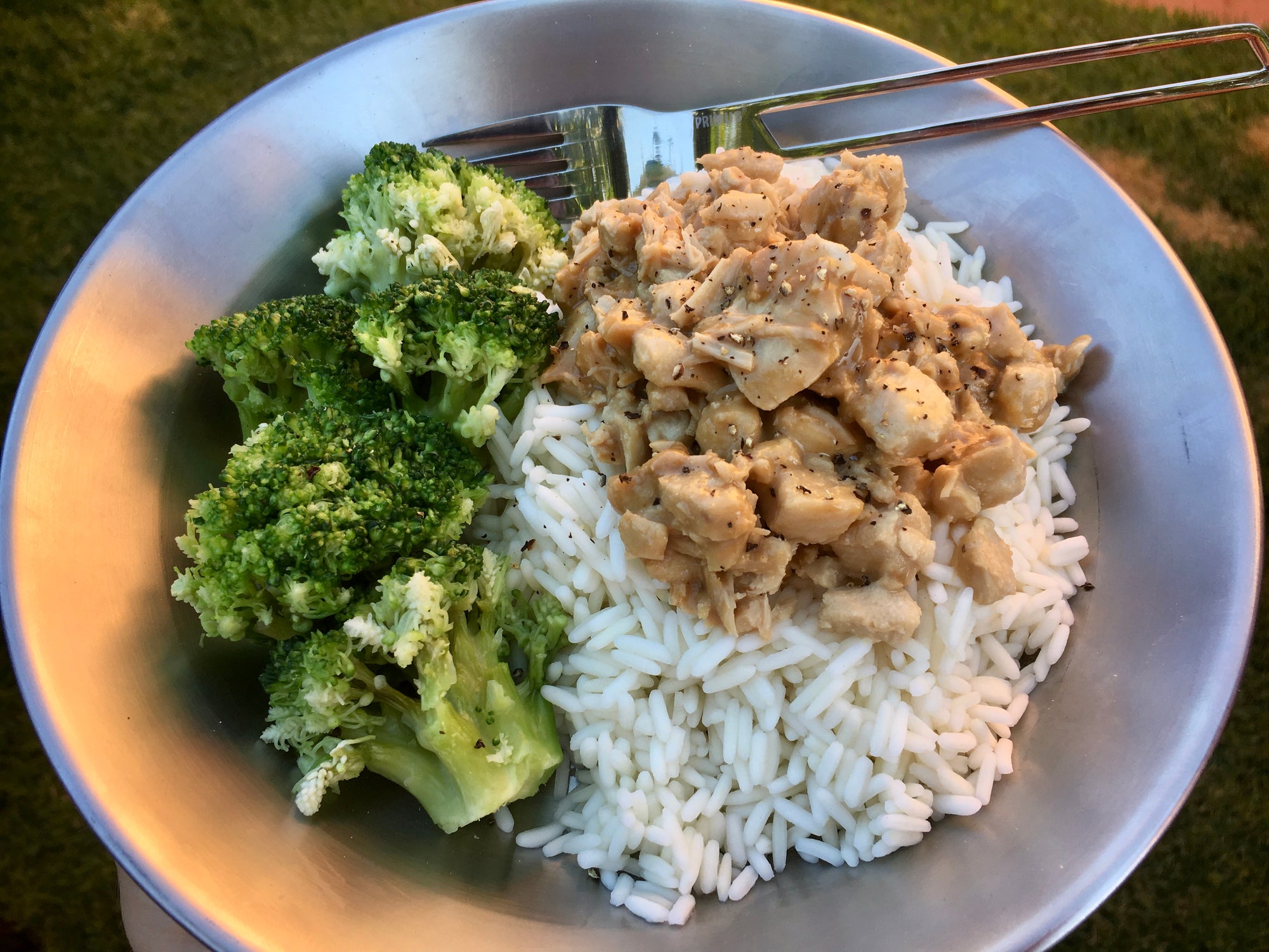 Satay Chicken with Broccoli & Rice