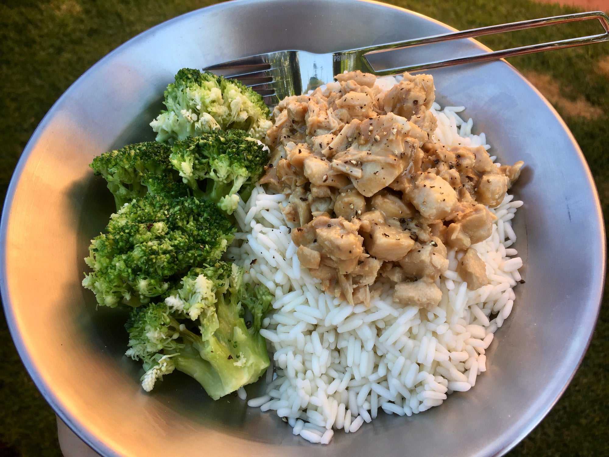 Satay Chicken with Broccoli & Rice