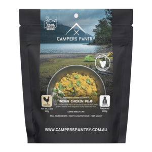 Campers Pantry Indian Chicken Pilaf package freeze dried hiking food