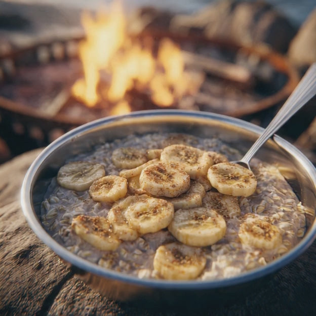 Freeze Dried banana is a great choice of hiking food for breakfast topper or dessert flavour-bomb. lightweight so you don't know you're carrying it. it's also a great as  hiking snacks that aren't jelly snake lollies and better for you. 